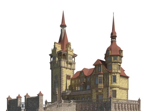 istock Fairy Tale Castle Isolated on White Background 3D Illustration 1171900628