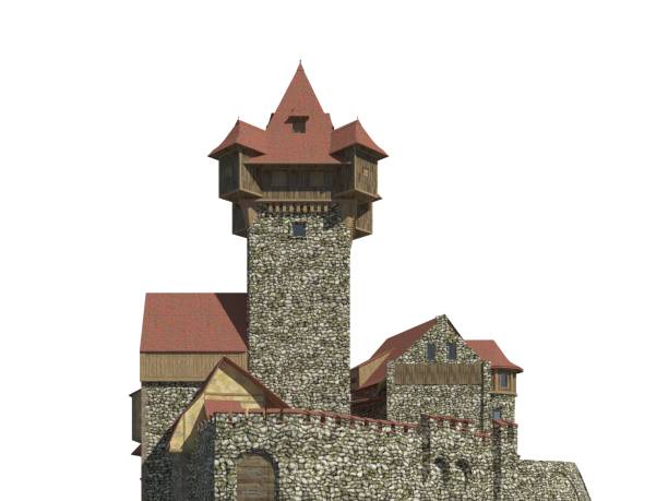istock Fairy Tale Castle Isolated on White Background 3D Illustration 1171900644