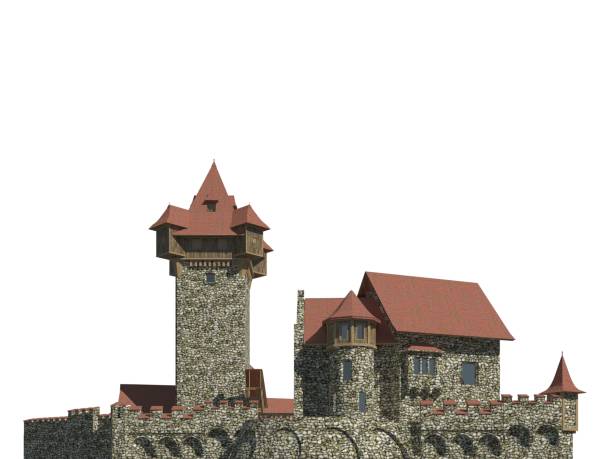 istock Fairy Tale Castle Isolated on White Background 3D Illustration 1171900671