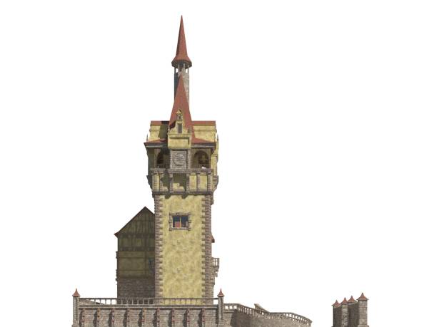 istock Fairy Tale Castle Isolated on White Background 3D Illustration 1171900677