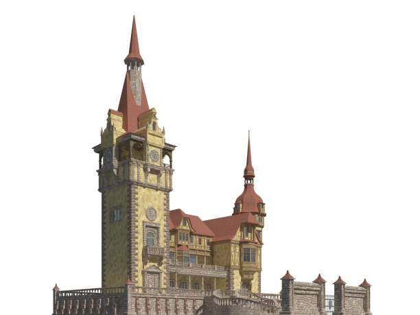 istock Fairy Tale Castle Isolated on White Background 3D Illustration 1171900678