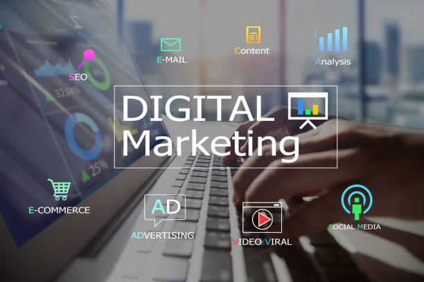 Digital marketing concept stock photo