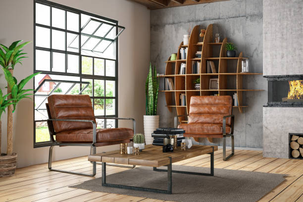 istock Interior with Armchair and Bookshelf 1171904852