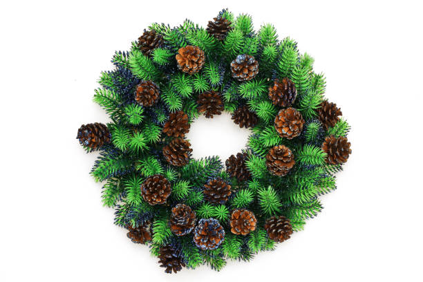 istock Christmas wreath on a white background. Christmas decorations. Festive mood 1171909475