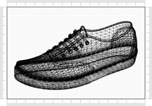 istock Men Shoes Blueprint 1171909489