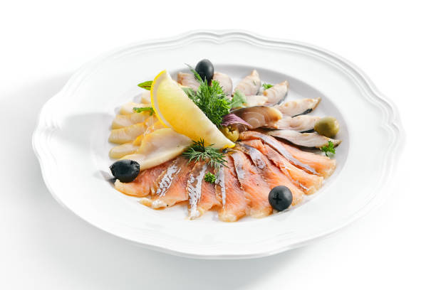 istock Raw Assorted Fish Delicacies or Sashimi Isolated 1171910916