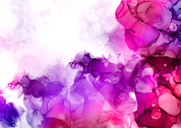istock Modern abstract pink and purple colors alcohol ink texture 1171912903