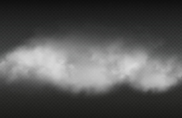 Smoke effect. Vector realistic smoke or for isolated on transparent background Smoke effect. Vector realistic smoke or for isolated on transparent background. Illustration cloud smoke transparent, steam cigarette or cigar Fog stock illustrations