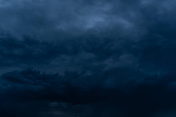 istock Dramatic stormy dark cloudy sky, natural photo background 1171916665