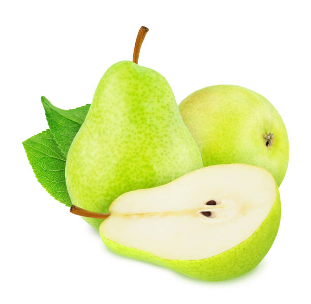 istock Composition with Green Pears Isolated on White Background 1171919548