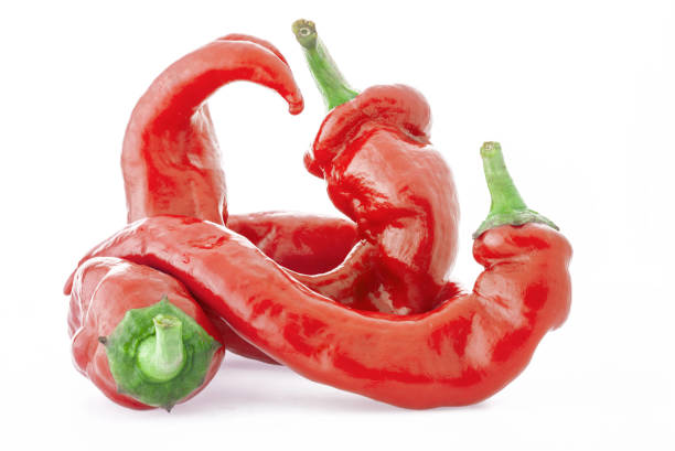 istock Red peppers hot isolated on a white background 1171919876