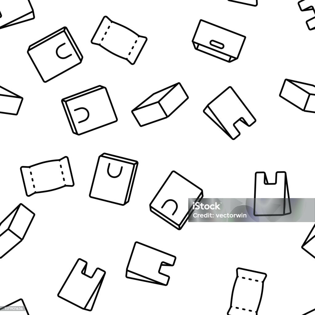 Packagingpattern Vector Packaging Types Vector Seamless Pattern Stock Illustration - Download ...