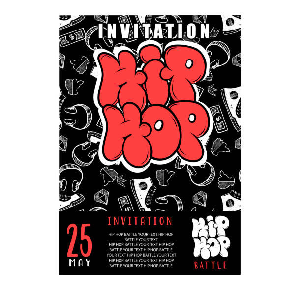 Rap Battle Concert Hiphop Music Vector Template Design Flyer