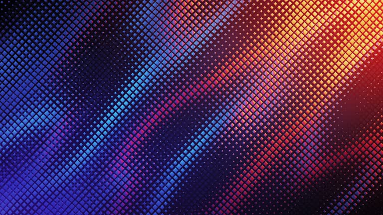 Abstract Grid Background (Blue And Orange) - Loop