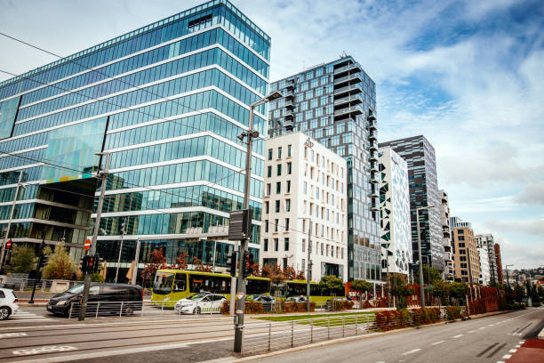 istock Downtown with skyscrapers and commuters in Oslo, Norway 1171925914