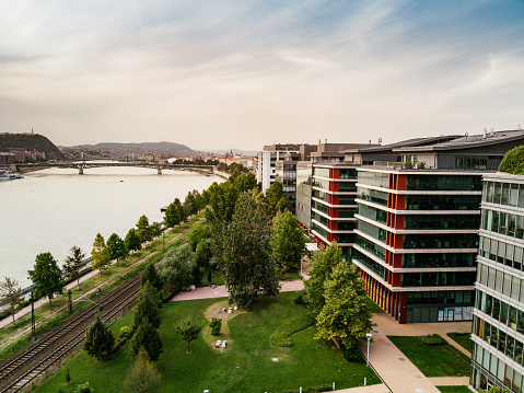 Modern architecture and cityscape in Budapest, Hungary