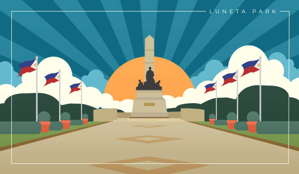 Luneta Park Vector Illustration A vector illustration of Luneta Park manila philippines national capital region philippines stock illustrations