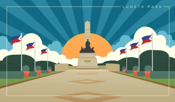 Vector illustration of Luneta Park Vector Illustration