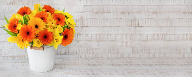 istock Bouquet daffodils and Gebera 1171926971