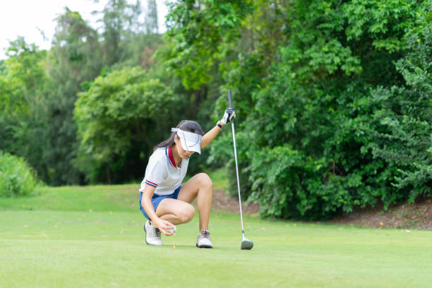 istock Golf ball on green grass ready to be struck at golf club 1171927652