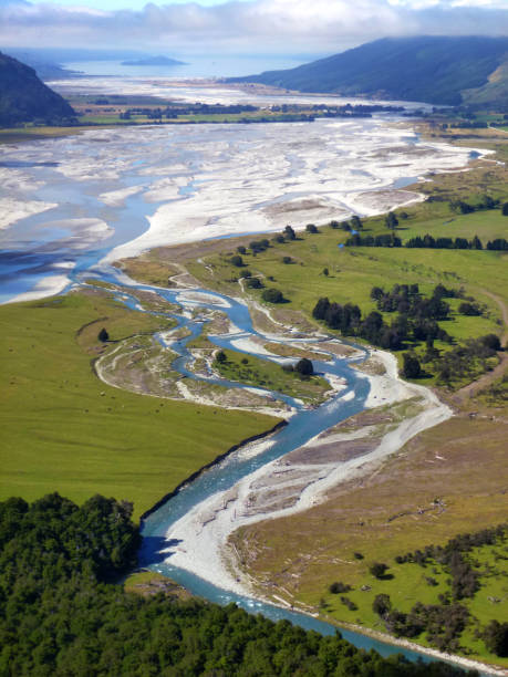 Aerial view Waimakariri River