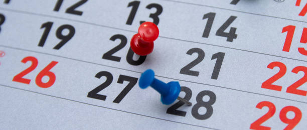 istock Calendar, diary with marks of significant and special dates. 1171929057
