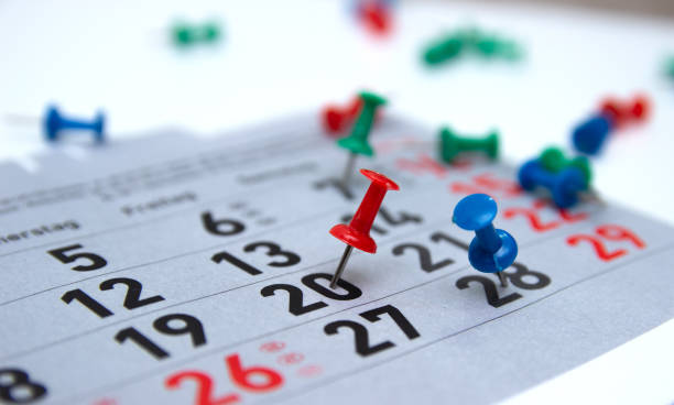 istock Calendar, diary with marks of significant and special dates. 1171929093
