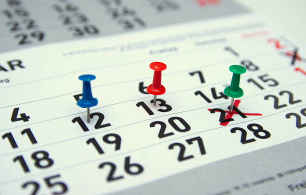 istock Calendar, diary with marks of significant and special dates. 1171929121
