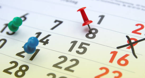 istock Calendar, diary with marks of significant and special dates. 1171929266