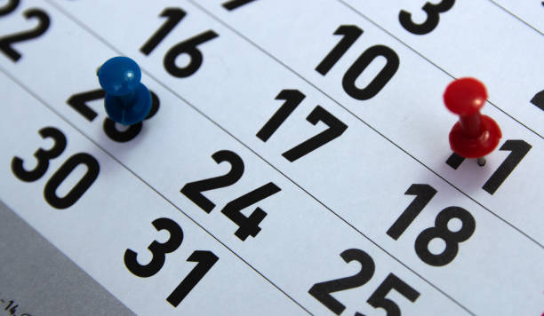 istock Calendar, diary with marks of significant and special dates. 1171929389