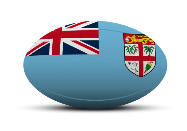 アルゼンチンの旗を持つラグビーボール - rugby fiji ball rugby ball点のイラスト素材／クリップアート素材／マンガ素材／アイコン素材