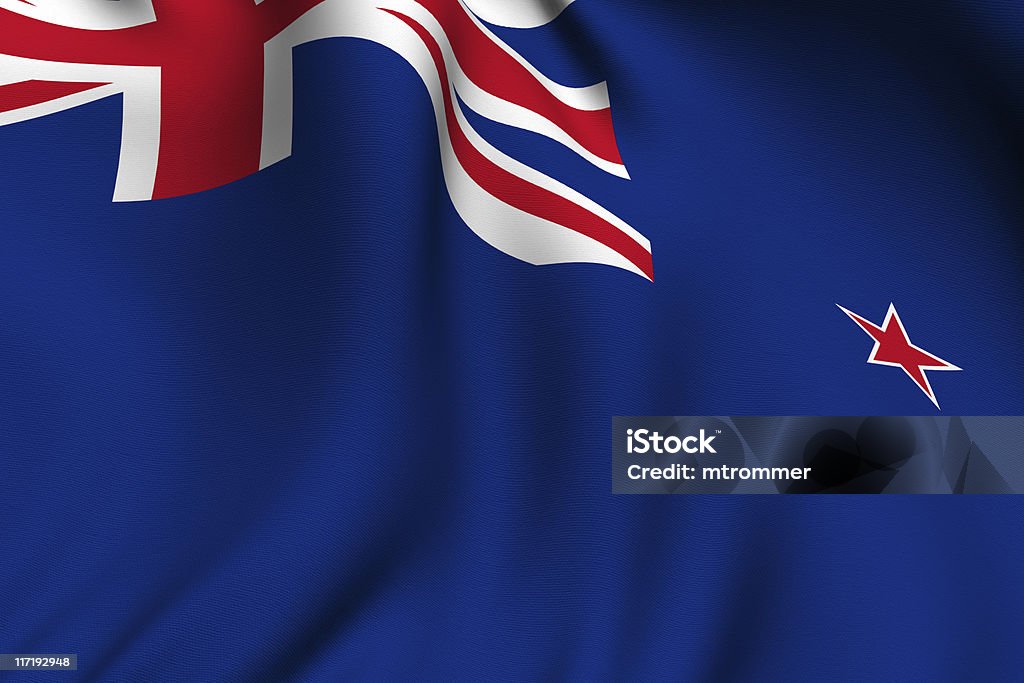 Aus Neuseeland Flagge - Lizenzfrei Farbbild Stock-Foto