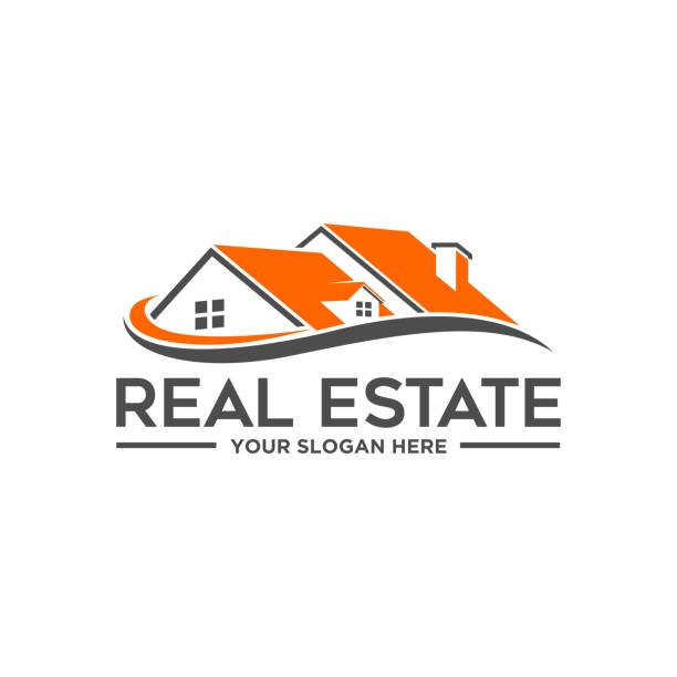 çatı ev logo vektör. yaratıcı gayrimenkul logo şablonu, bina grubu, emlak geliştirici. gayrimenkul logosu şablonu. vektör i̇llüstrasyonu - real estate stock illustrations
