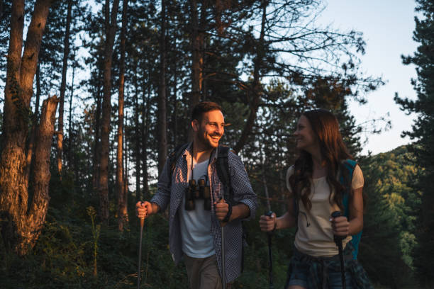 istock Couple hiking in forest 1171933757
