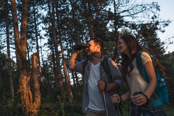 istock Couple hiking in forest 1171934329