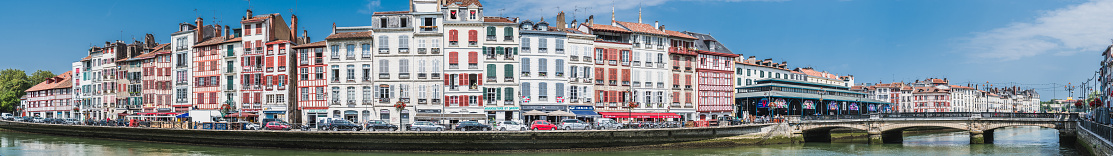 Panorama of a Historical and cultural city center of Bayonne, Pyrenees, France