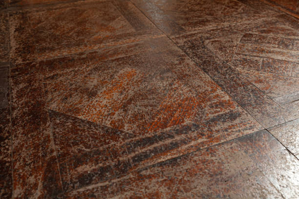 istock Vintage grungy parquet floor 1171943891