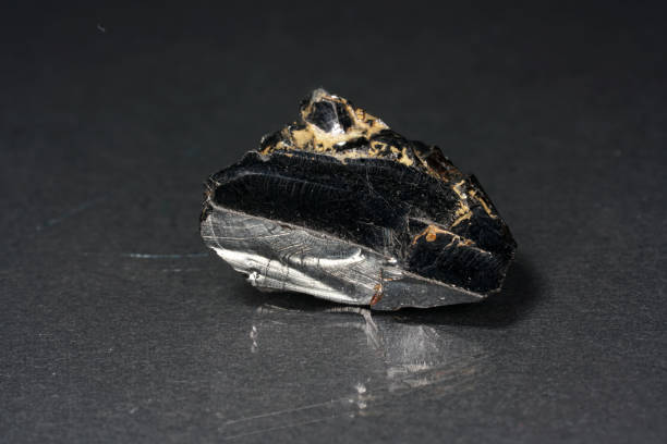 istock Shungit is a black rock 1171948225