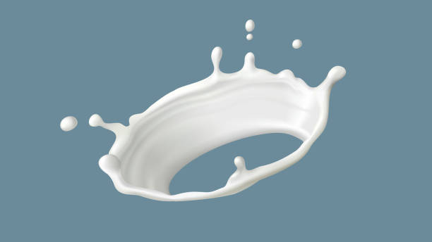 illustrations, cliparts, dessins animés et icônes de éclaboussure de lait ou tourbillon rond avec des gouttes, réaliste - flying milk