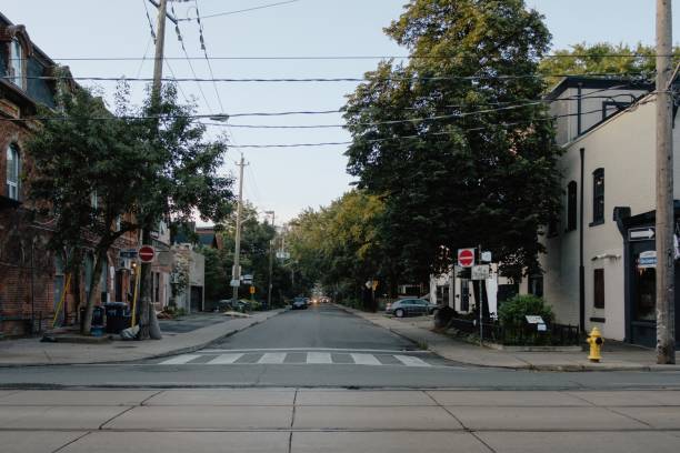 istock View down street at sunrise 1171957094