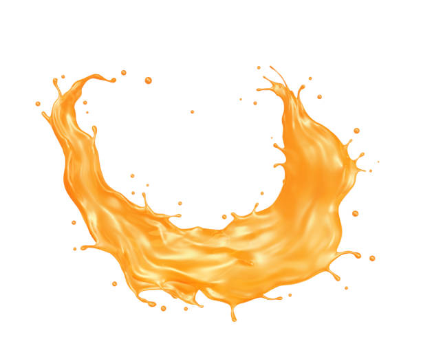 istock Orange Juice Splash on White Background,3d rendering with clipping path 1171963097