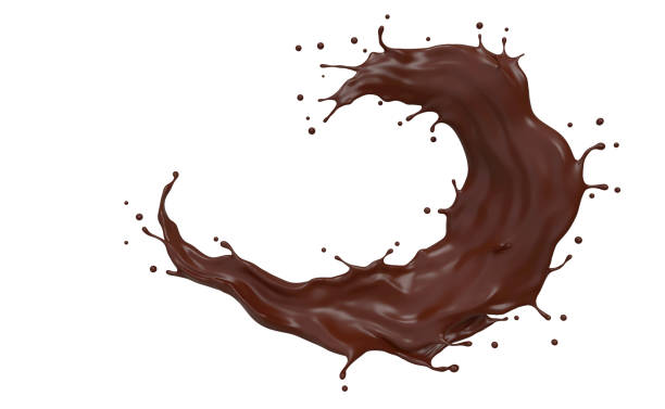 istock Twisted dark chocolate milk splash with Clipping path 1171963523