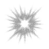 istock Vector illustration of burst background consist of black dots on white backdrop stock illustration 1171963542