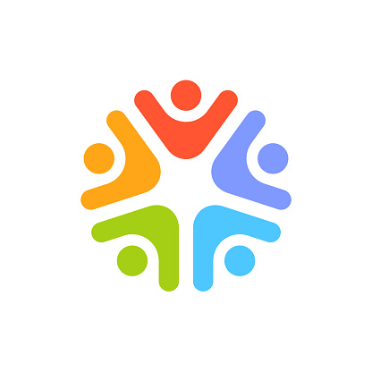 Teamwork Social Network icon. Vector Graphic Illustration stock illustration