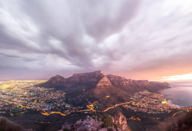 merveille du monde - panoramic landscape south africa cape town photos et images de collection