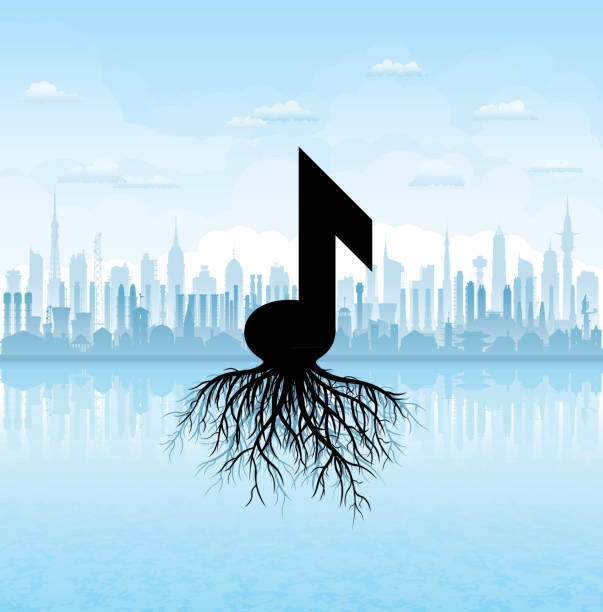 musikkonzept - urban growth audio stock-grafiken, -clipart, -cartoons und -symbole