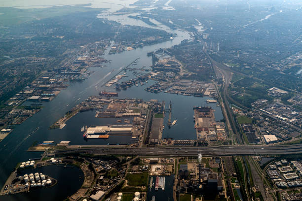 istock Amsterdam Harbor Aerial view panorama 1171971372