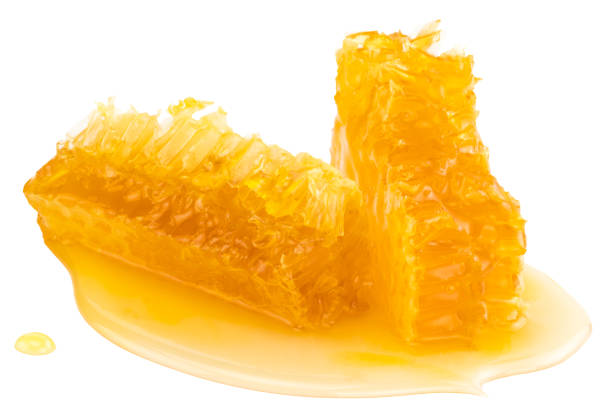 istock Honeycomb piece. Honey slice isolated on white background with clipping path 1171982511