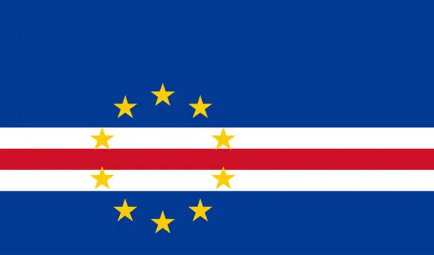 Vector illustration of Flag of Cape Verde vector illustration