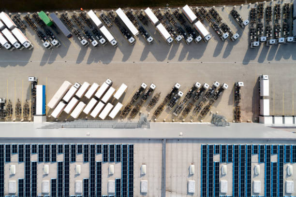 istock Aerial View of Cargo Containers and Distribution Warehouse 1171988262
